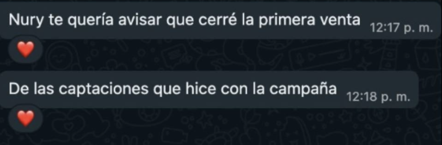 Captura compartida: Primera venta