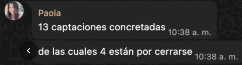 Captura compartida: Captaciones concretadas